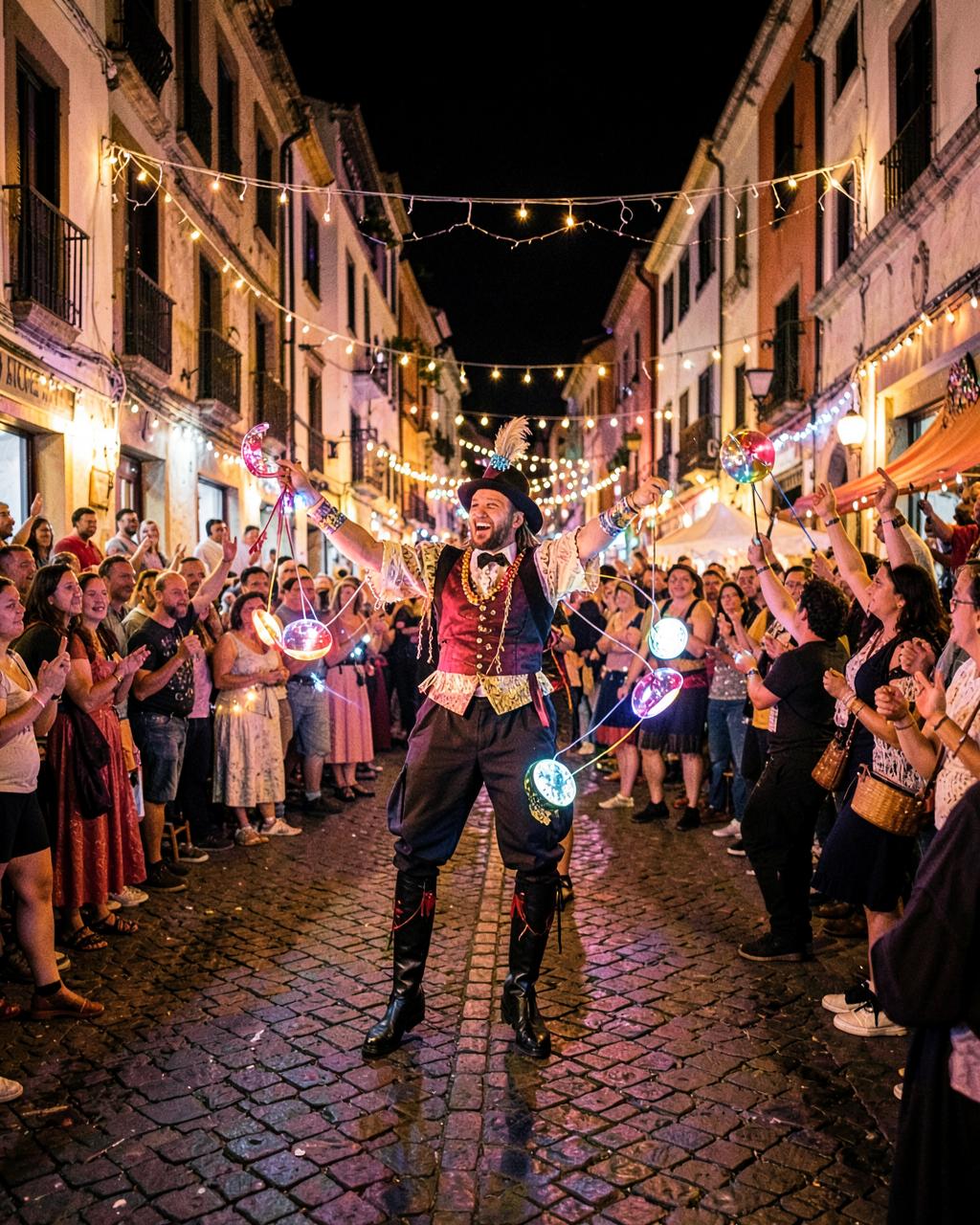 Artista de animação em festival